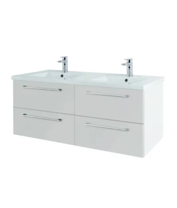 RIMINI WALL HUNG TWIN DRAWER GLOSS WHITE
