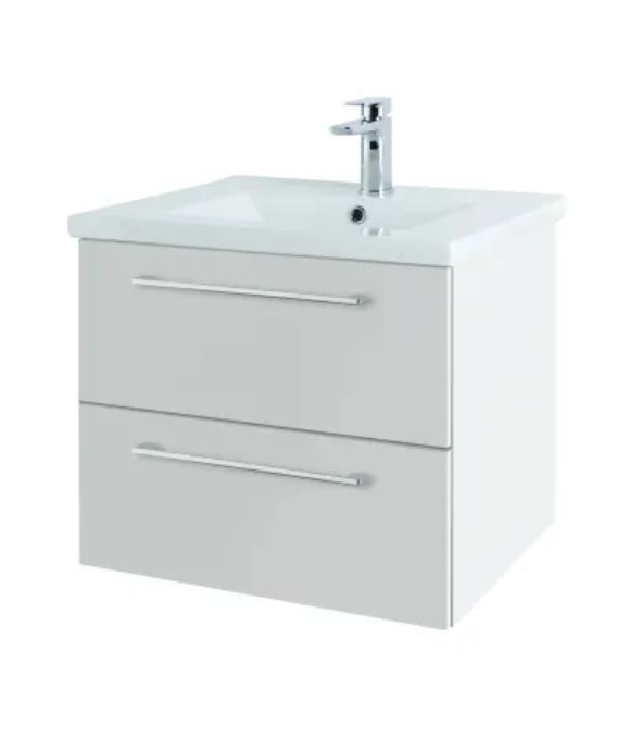 RIMINI WALL HUNG TWIN DRAWER GLOSS WHITE