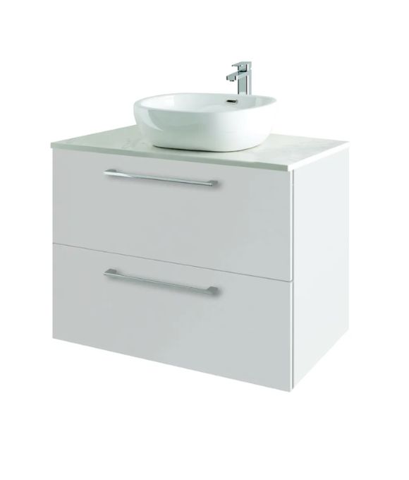 RIMINI WALL HUNG TWIN DRAWER GLOSS WHITE