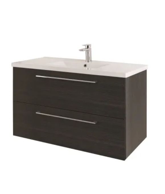 RIMINI WALL HUNG TWIN DRAWER SHADOW BLACK
