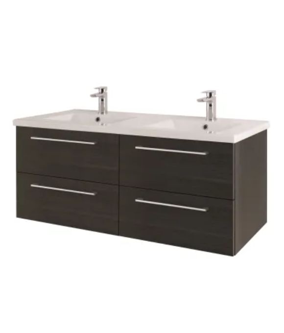 RIMINI WALL HUNG TWIN DRAWER SHADOW BLACK