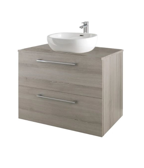RIMINI WALL HUNG TWIN DRAWER GREY MOLINA OAK