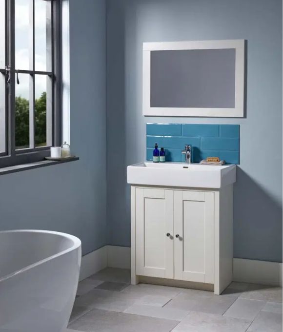 LANSDOWN UNDERSLUNG UNIT LINEN WHITE