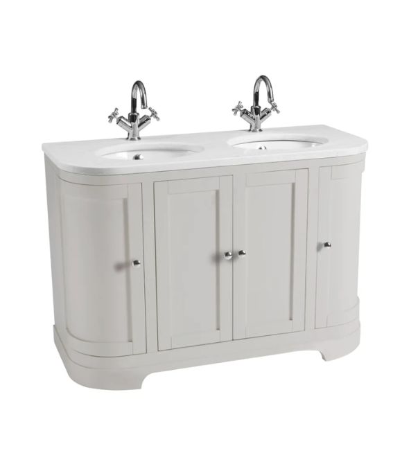 LANSDOWN CURVED UNIT LINEN WHITE