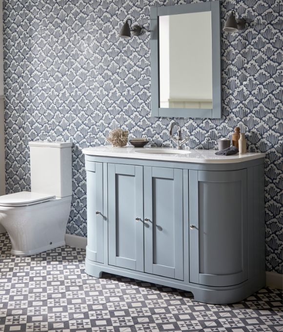 LANSDOWN CURVED UNIT MINERAL BLUE