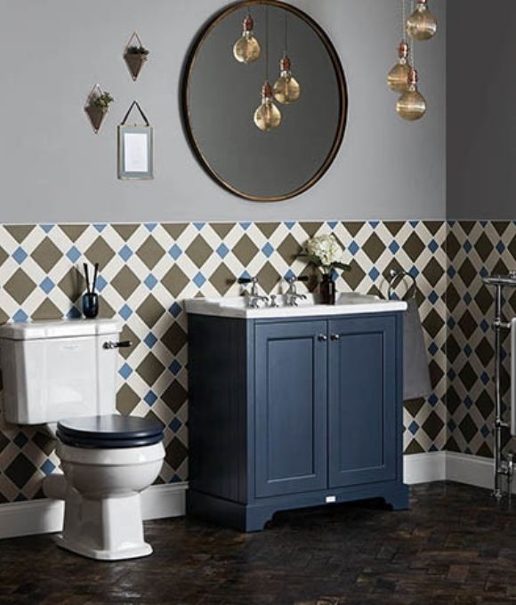 BAYSWATER 2 DOOR FLOOR STANDING UNIT STIFFKEY BLUE