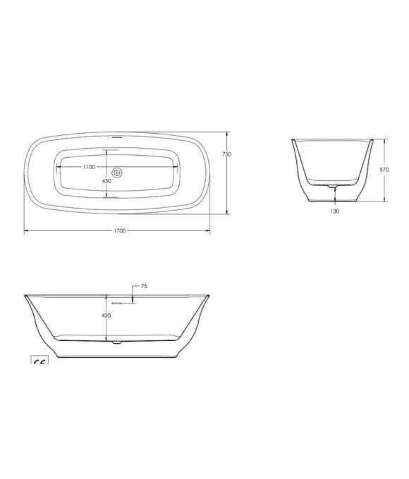 SONAS REEF FREESTANDING BATH 