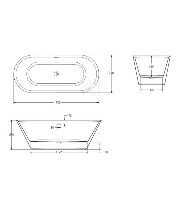 SONAS HOWE FREESTANDING BATH