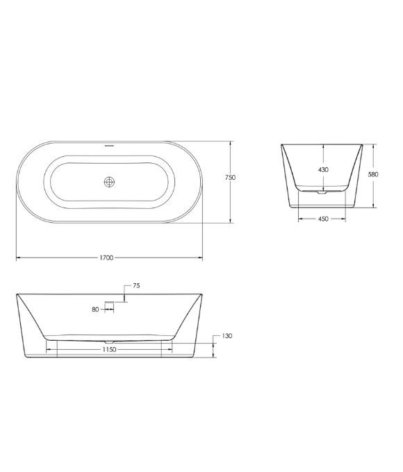 SONAS LAGUNA FREESTANDING BATH