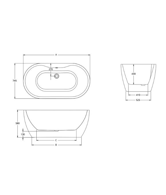 SONAS ANDREA FREESTANDING BATH