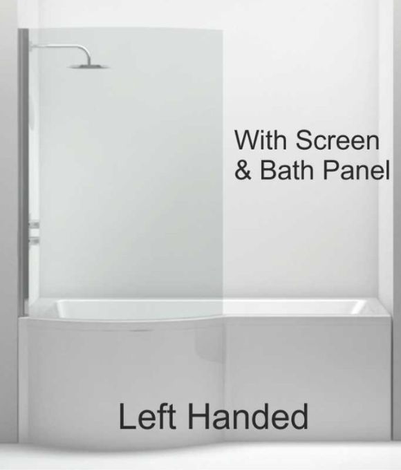 SONAS P SHAPE LEFT HAND SHOWER BATH
