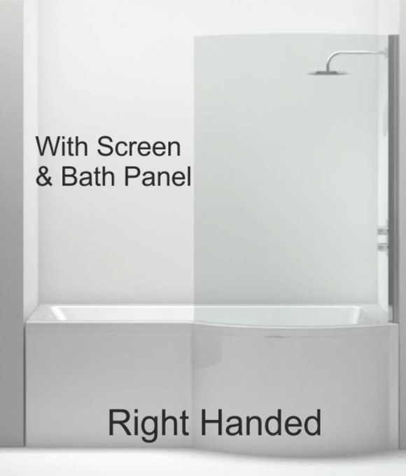 SONAS P SHAPE RIGHT HAND SHOWER BATH