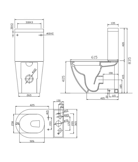 INSPIRE FULLY SHROUDED RIMLESS WC