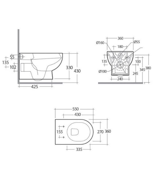 SIGMA RIMLESS WALL HUNG WC