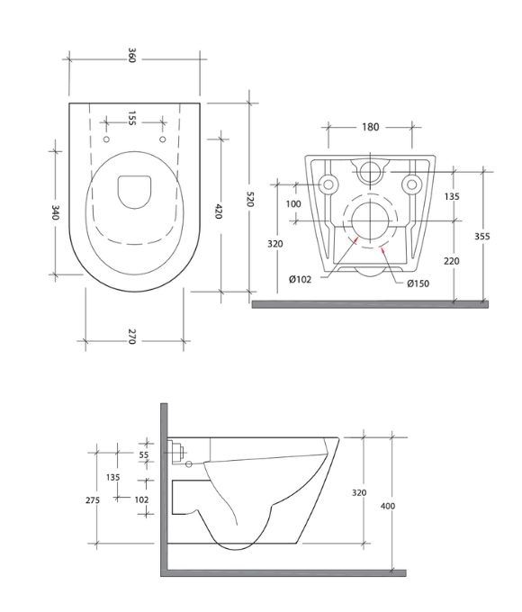SCALA WALL HUNG WC
