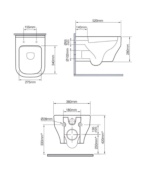 ACCENT WALL HUNG WC