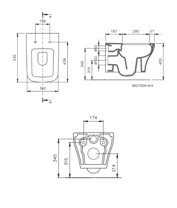 COVER WALL HUNG WC