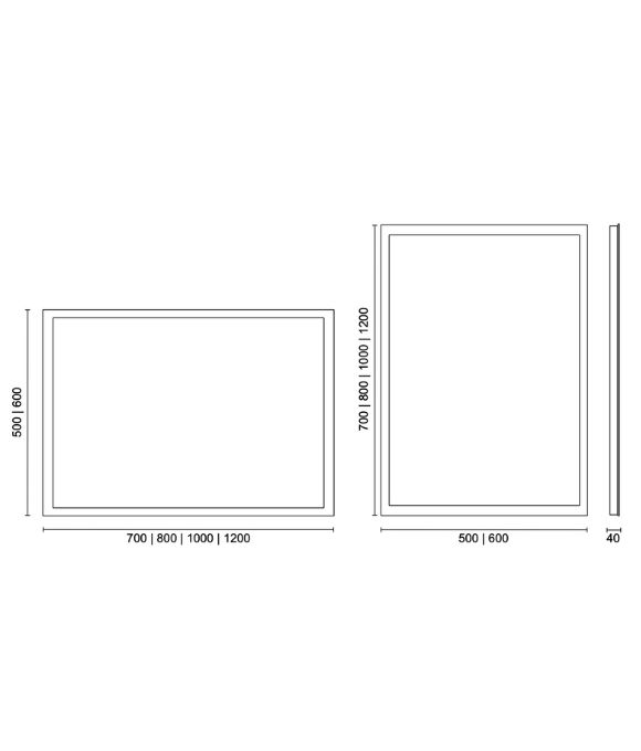 SANSA RECTANGULAR LED MIRROR
