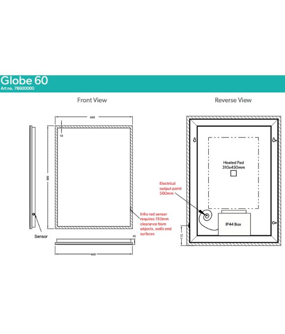 GLOBE LED MIRROR