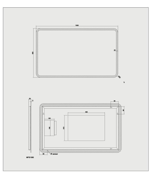 GLOW RECTANGULAR MIRROR
