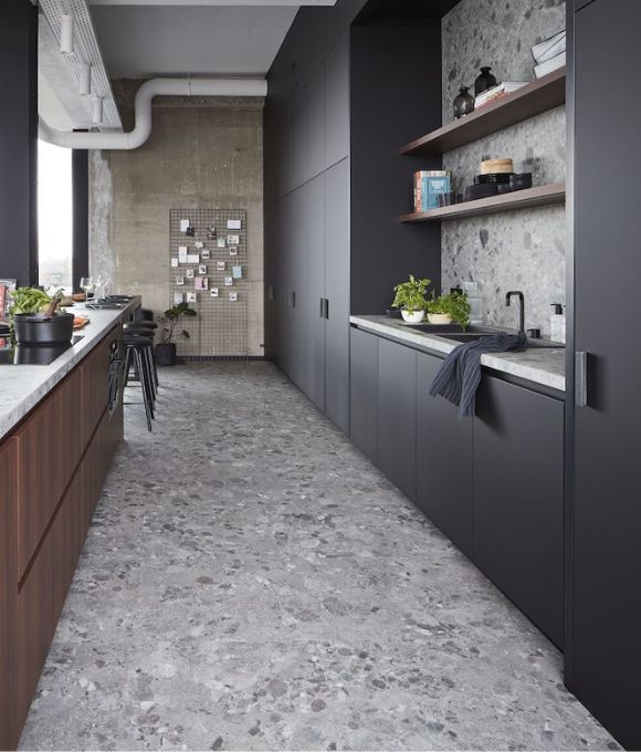 BERRY ALLOC VINYL TERRAZZO LIGHT GREY