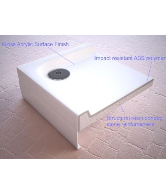 SLIMLINE SHOWER TRAY RECTANGULAR 1000X800