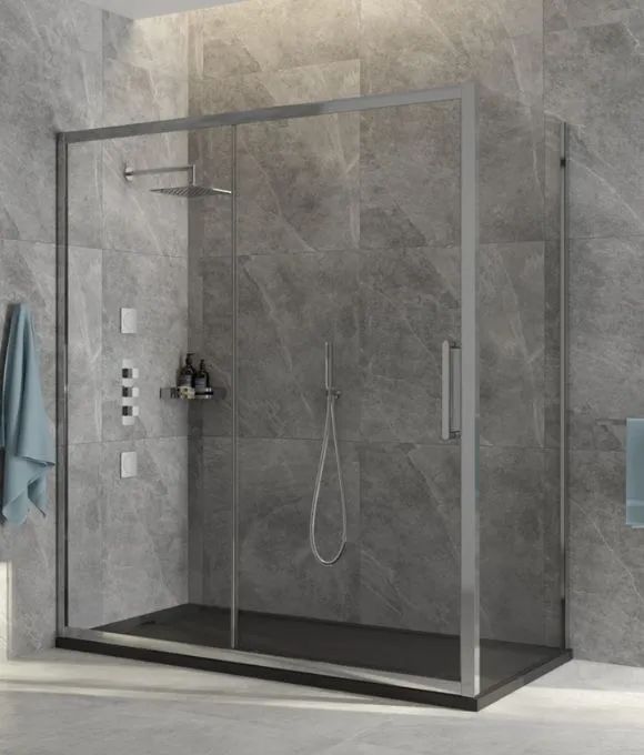 ASPECT CHROME SLIDING DOOR 1300MM