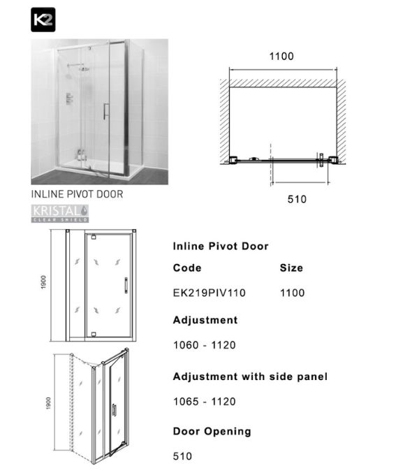 K2 PIVOT DOOR 1100MM