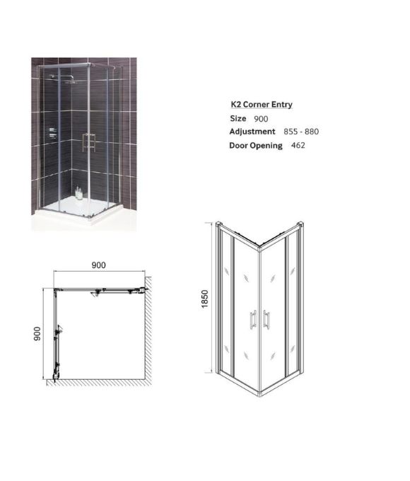 K2 CORNER ENTRY 900MM