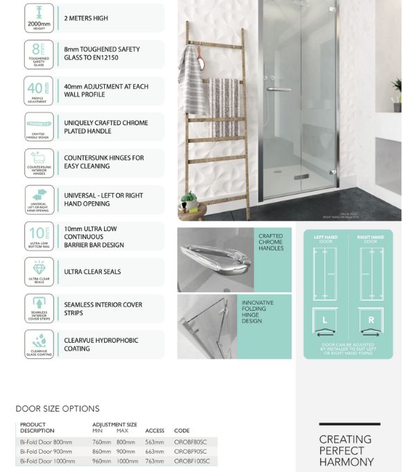 ORO BIFOLD DOOR 700MM
