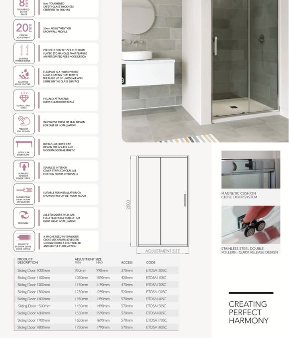 ETO SLIDING DOOR 1800MM