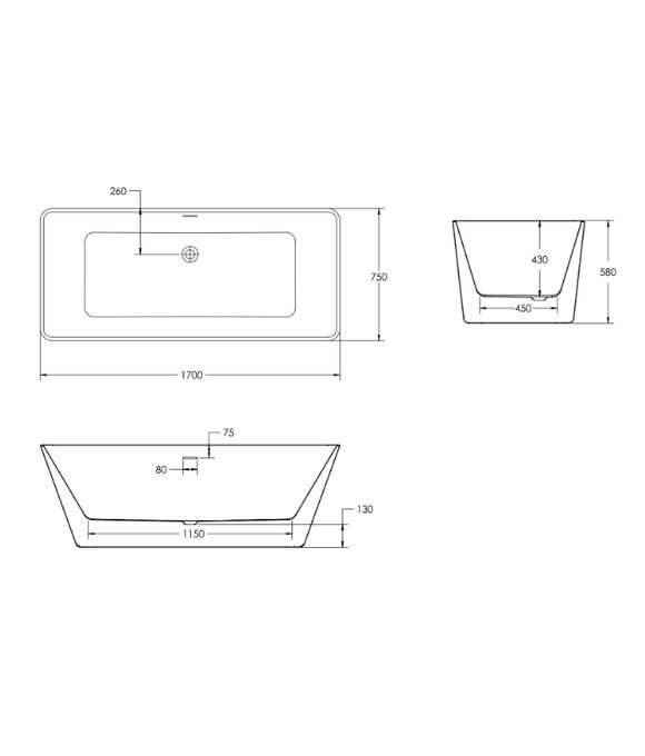 SONAS COMINO FREESTANDING BATH