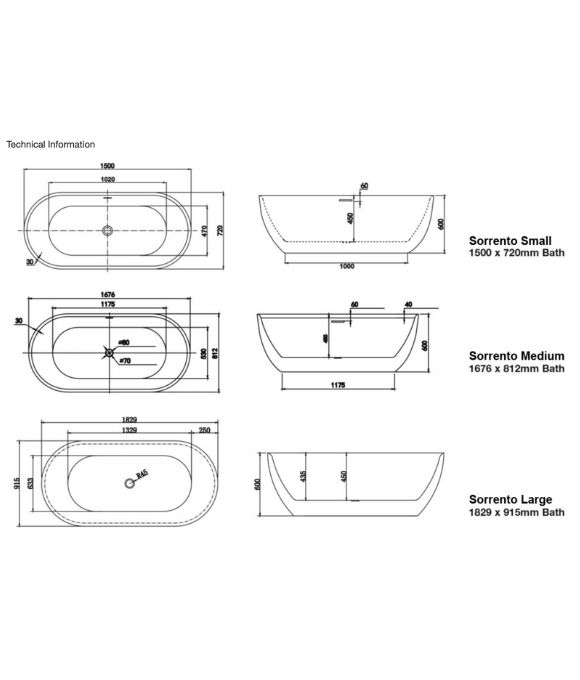 ADAMSEZ SORRENTO FREESTANDING BATH