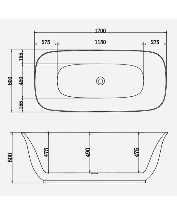 ADAMSEZ GENEVA FREESTANDING BATH