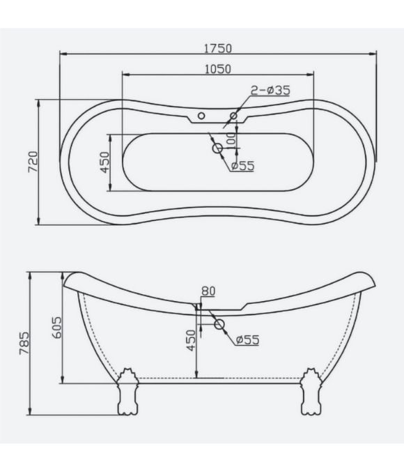 ADAMSEZ CLARA FREESTANDING BATH