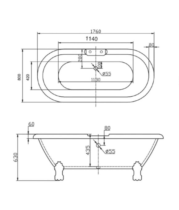ADAMSEZ REGENT FREESTANDING BATH