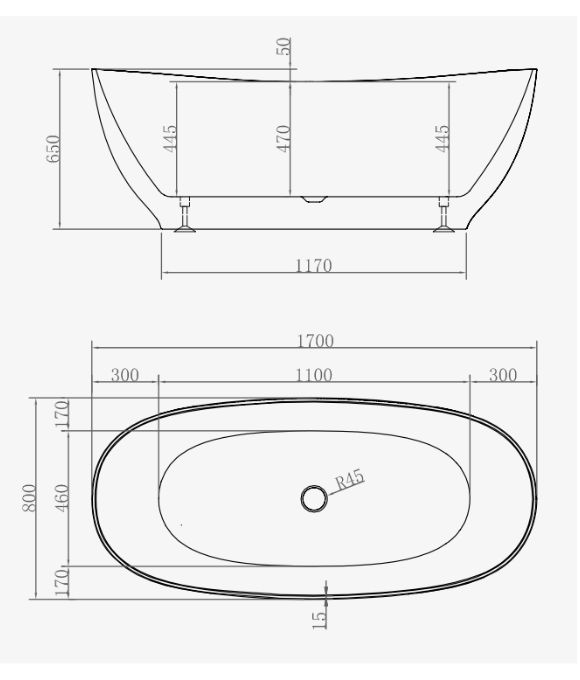 ADAMSEZ SIENA FREESTANDING BATH