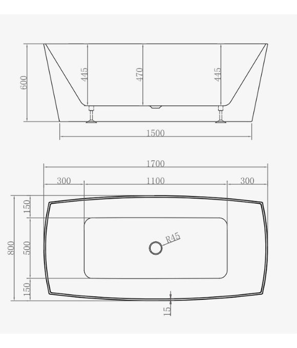 ADAMSEZ PARMA FREESTANDING BATH