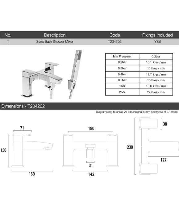 SYNC BATH SHOWER MIXER 