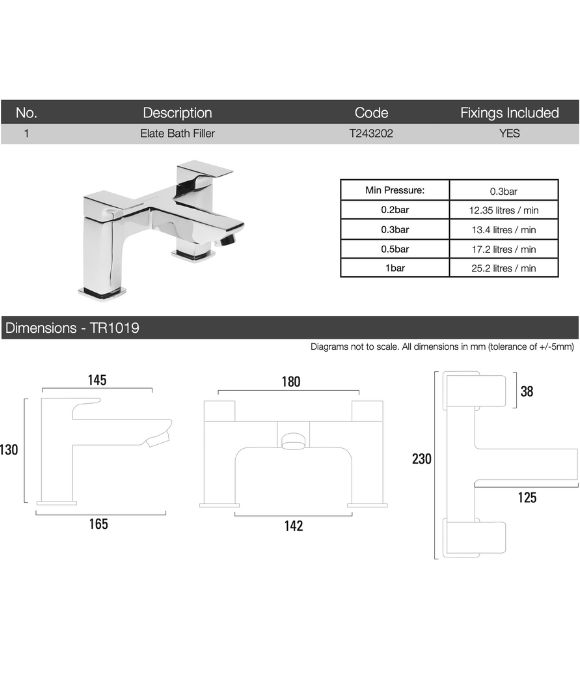 ELATE BATH FILLER