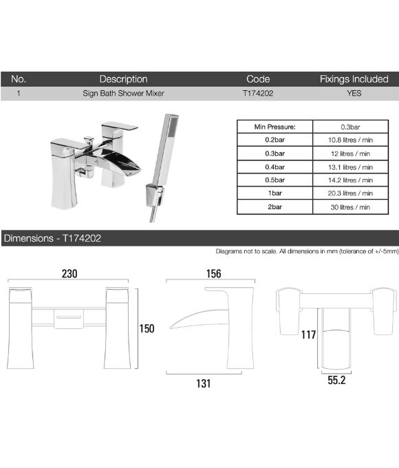 SIGN BATH SHOWER MIXER