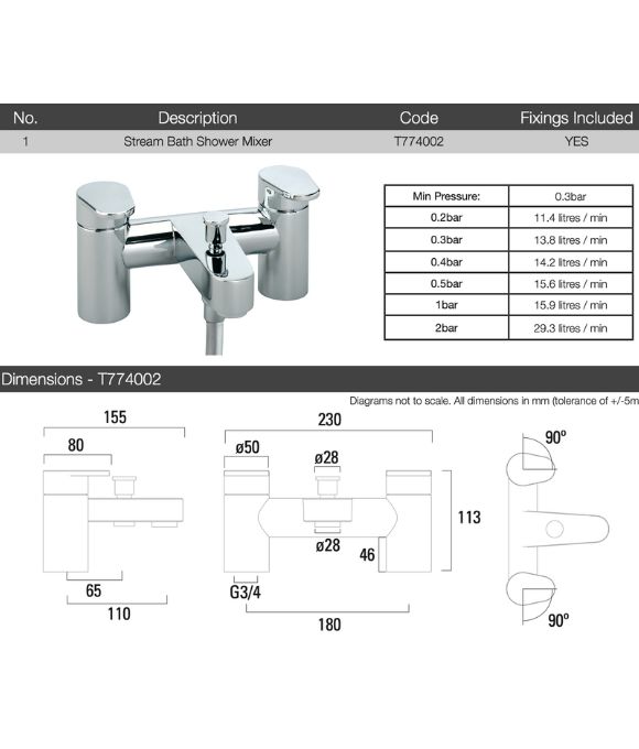 STREAM BATH SHOWER MIXER