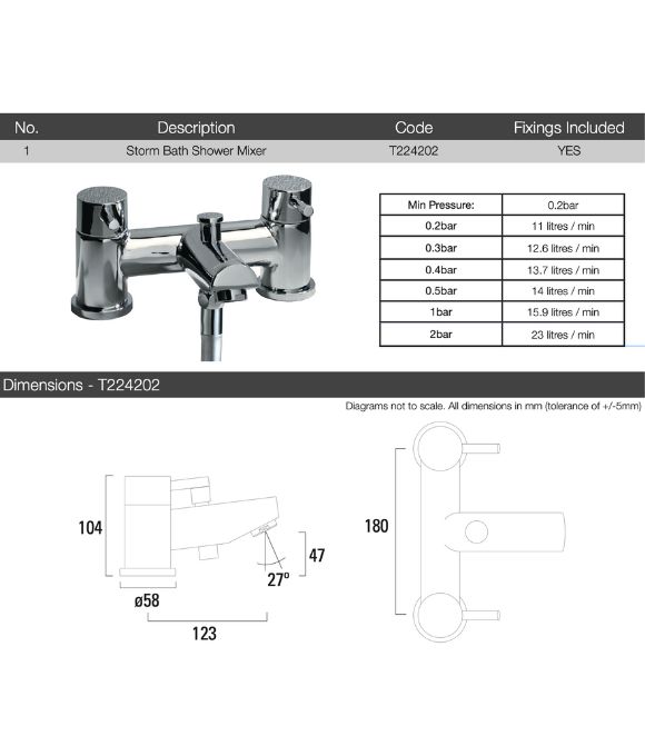 STORM BATH SHOWER MIXER