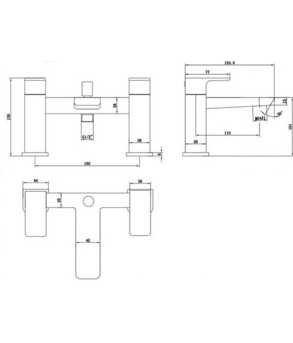 SORENTO BATH SHOWER MIXER