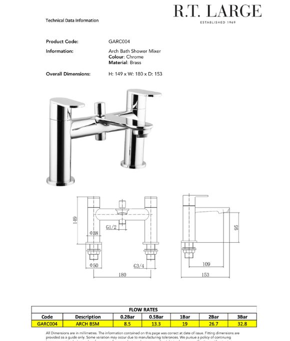 ARCH BATH SHOWER MIXER