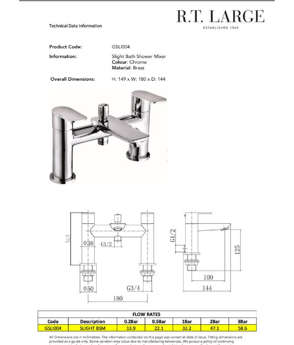 SLIGHT BATH SHOWER MIXER