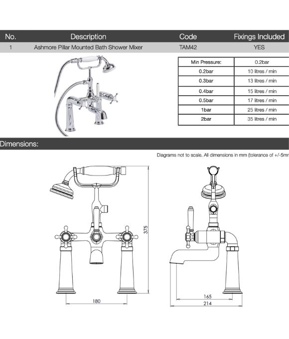 ASHMORE BATH SHOWER MIXER