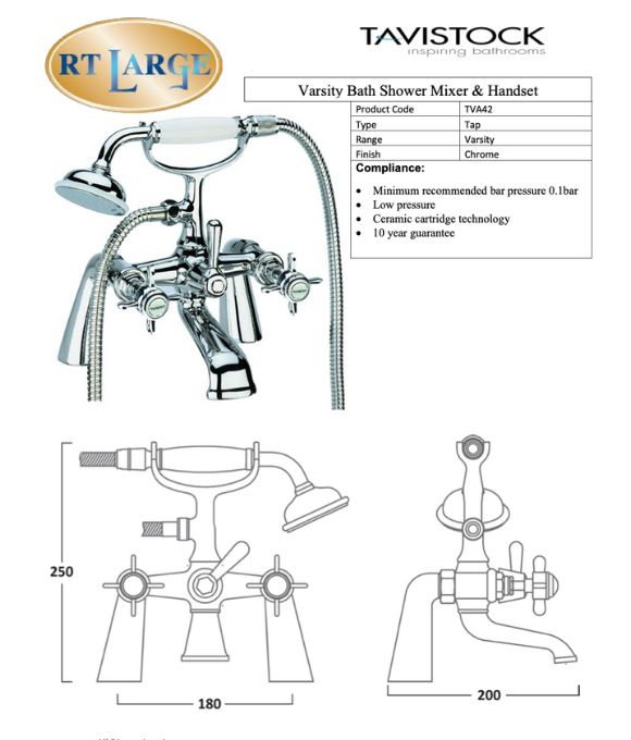 VARSITY BATH SHOWER MIXER