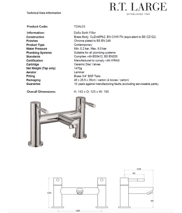 DALLA BATH FILLER