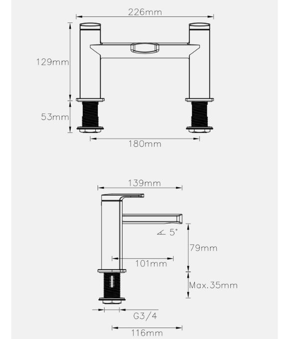 FUSE BATH FILLER BLACK
